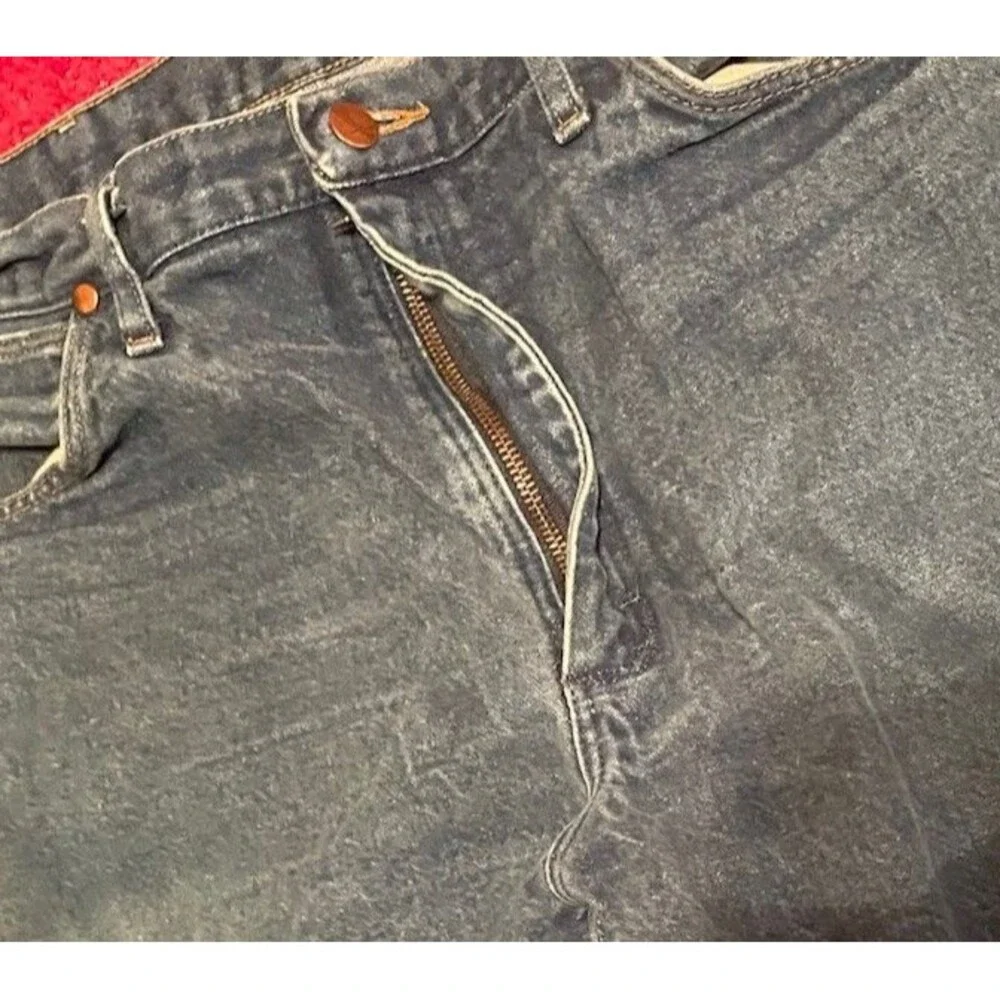 Mens Vintage WRANGLER 34x32” WORK Jeans Straight Medium Wash 13MWZ USA